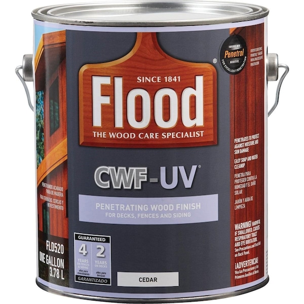Flood CWF-UV Oil-Modified Fence Deck and Siding Wood Finish, Cedar, Penetrol, 1 Gal. FLD520/01 - main